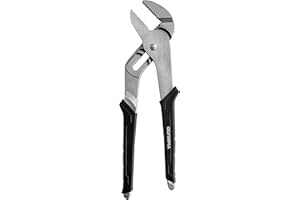 Olympia Tools 12-Inch Tongue and Groove Pliers, Straight Jaw Pliers with Cushion grip, 7 Jaw positions, 2.7" Jaw Capacity