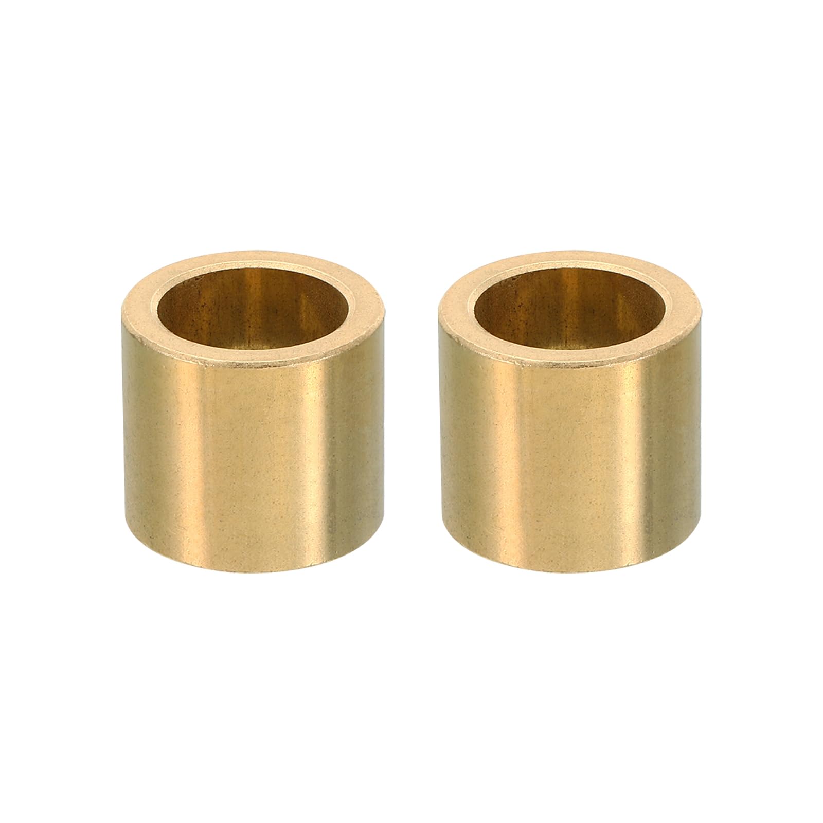 PATIKIL M18 Brass Spacers, 2 Pcs Metal Spacer Brass 18mm ID x 25mm OD x 22mm L Brass Spacers Screw Standoff for 5/7 Inch or M18 Screw