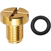 QQWD Radiator Coolant Expansion Tank Bleeder Screw with Rubber O-Ring, Coolant Air Bleeder Screw Replacement OEM 17111712788 Brass Radiator Drain Plug Compatible with BMW X3 X5 Z3 Z4