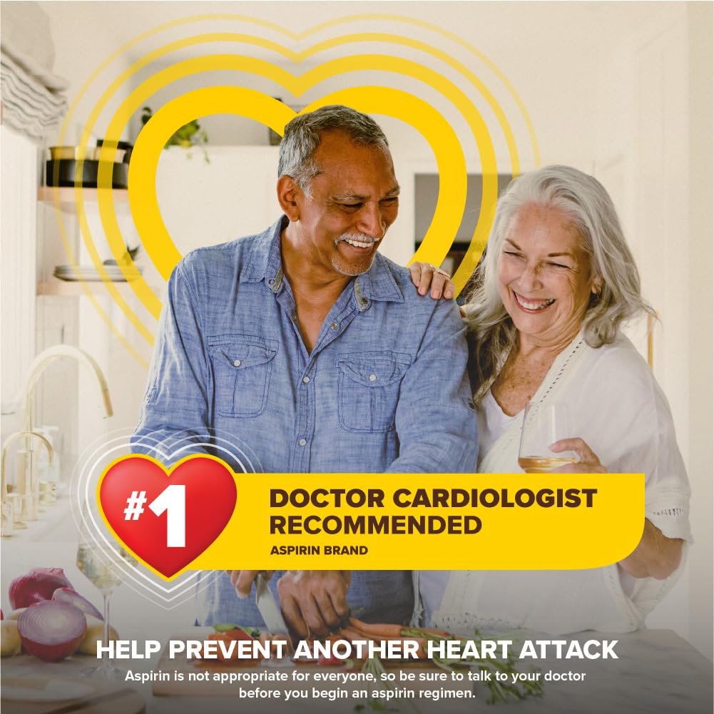 Bayer Genuine Aspirin 325 mg, Coated Tablets for Headache Relief, Multi-Symptom Pain Reliever and Fever Reducer, Pain Relief Tablets for Tooth and Muscle Pain, Backache, 300 Ct