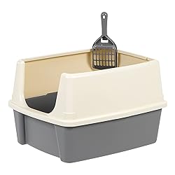 Amazon Basics Large Cat Litter Box with High