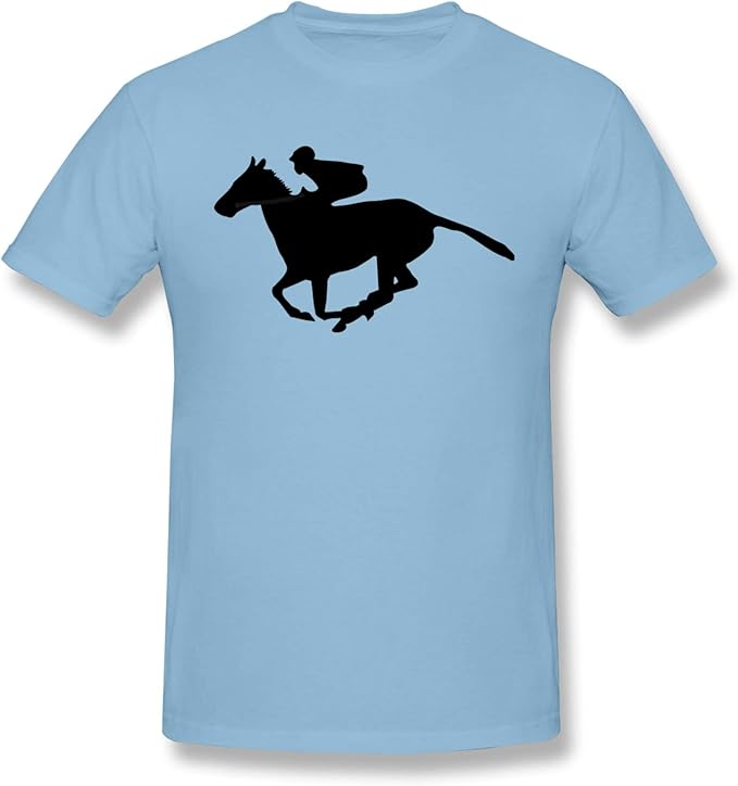 Horse Racing Men's Basic Short Sleeve TShirt Adult Unisex Short Sleeve