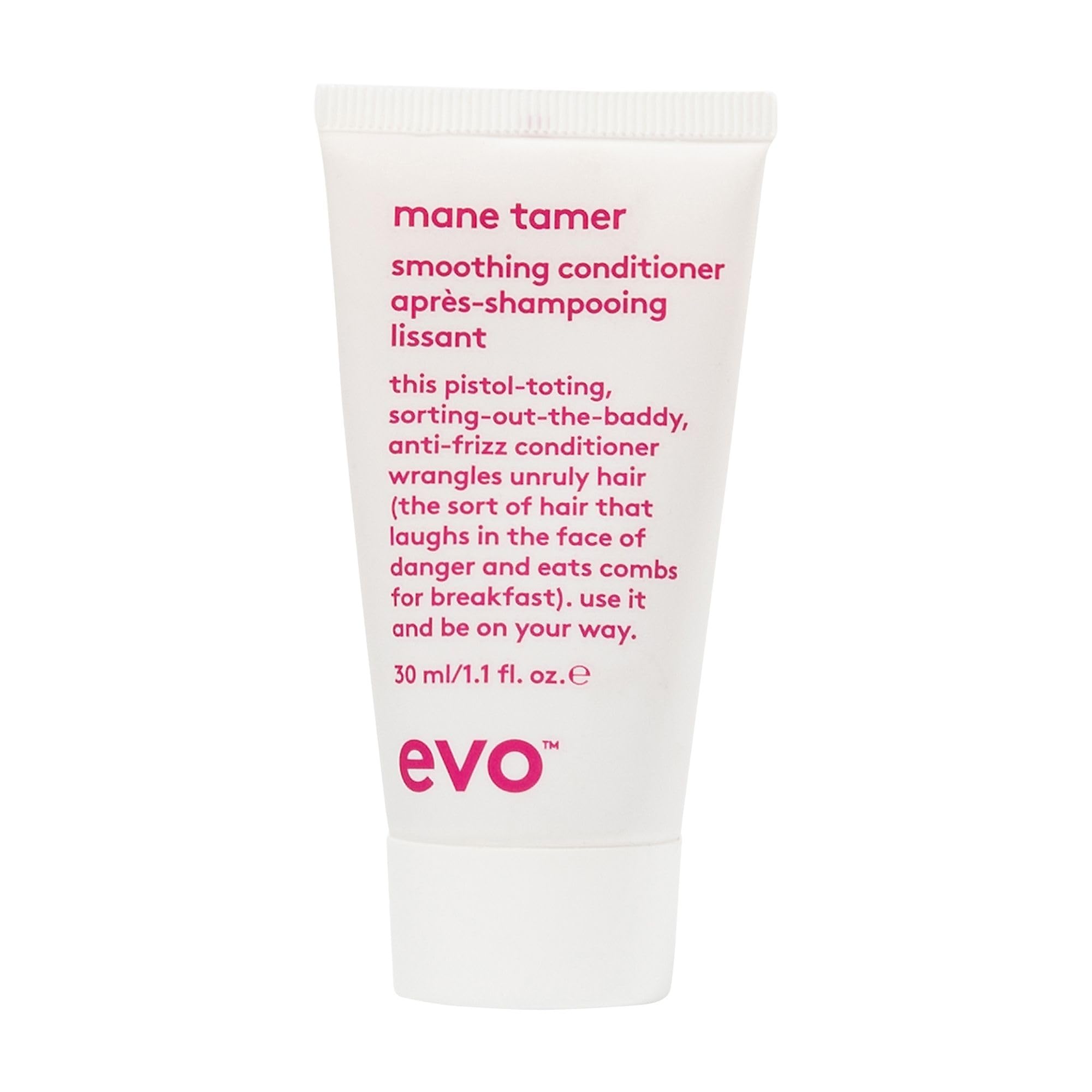 Evo Mane Tamer Smoothing Conditioner - Frizz Control, Colour Safe & Humidity Control Hair Product - 30 mL, Travel Size
