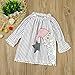 Kehen Baby Girls Santa Printed Striped Tassels Long Sleeve Party Princess Dress