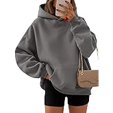 EFAN Women's Oversized Fleece Hoodie, Cozy Plush Pullover Sweatshirt with Pocket
