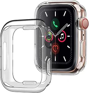 Amazon.com: Tensea - Funda para Apple Watch de 1.772 in Serie 7 (2  paquetes) de TPU suave con absorción de golpes, funda protectora  transparente compatible con iWatch Series 7 (solo 1.772 in, transparente) :  Celulares y Accesorios