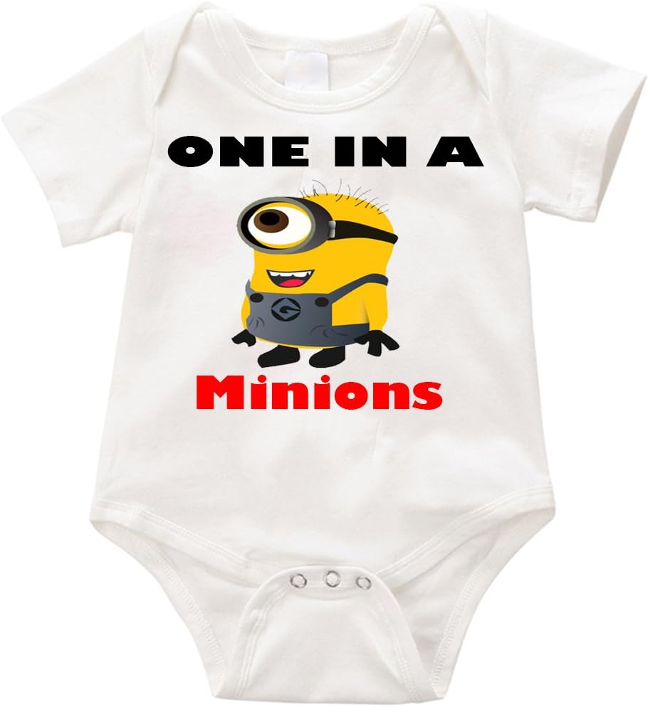 Anicelook One in a Minions-1 infant romper onesie creeper