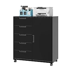 Letaya 5 Drawer Storage Cabinet, Mobile Printer