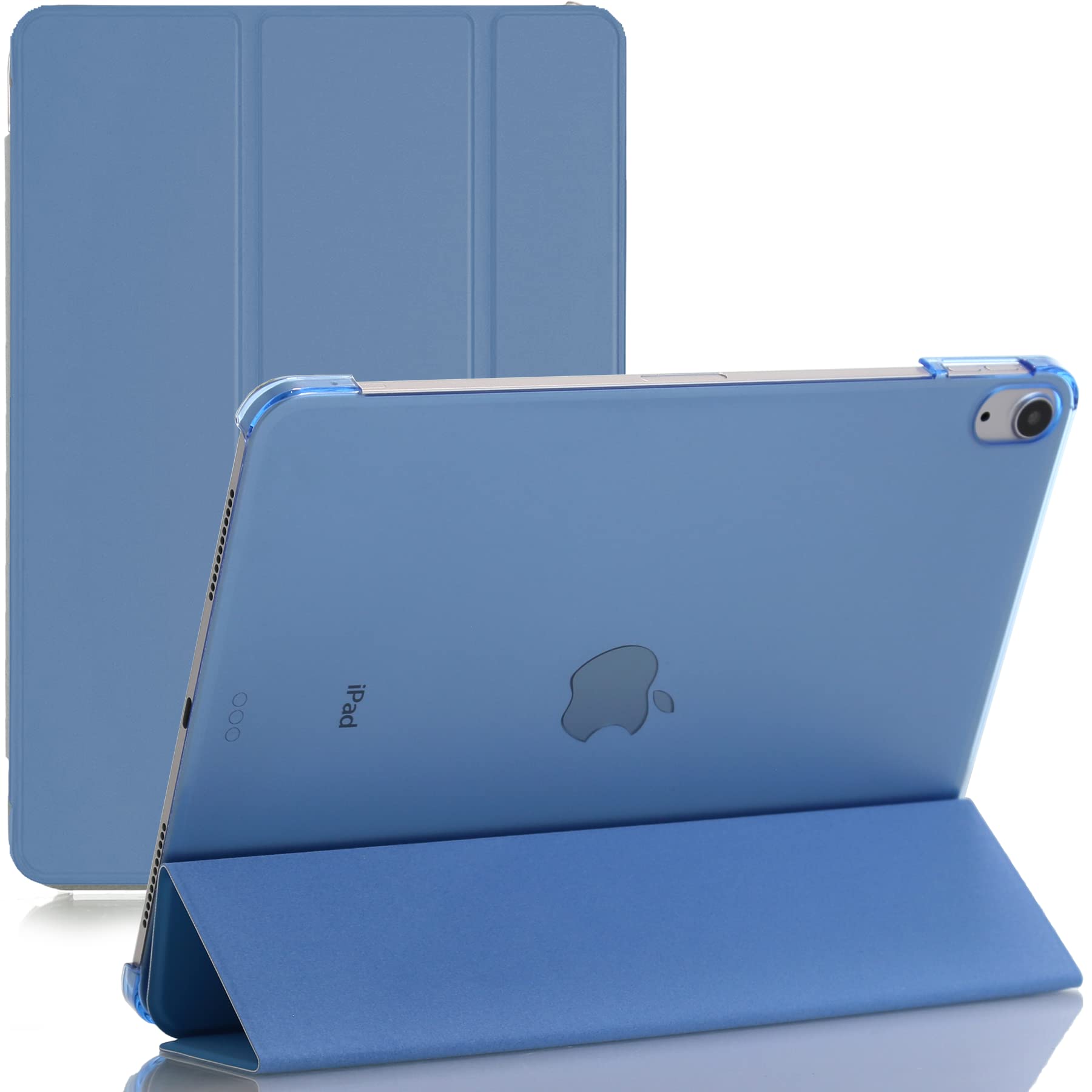 Smart Case For Apple iPad Air 4 Released 2020 and For Apple iPad Air 5 Released 2022 Size 10.9'' and Only For Model Numbers A2316, A2324, A2072, A2325, A2588, A2589, A2591 (Aqua)