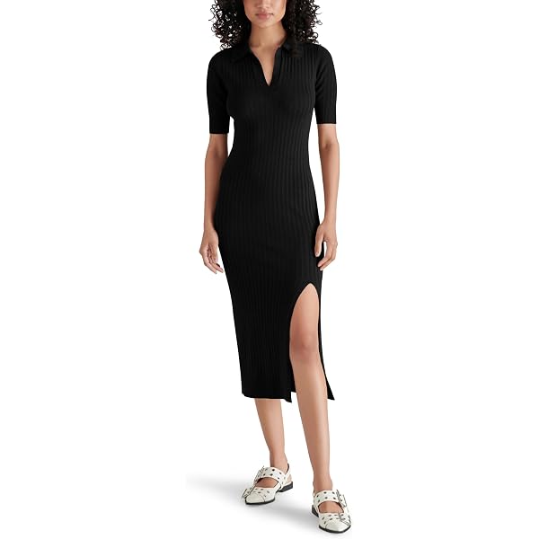 knee length dresses for ladies Varley Beatrice Midi Dress in Ivory Marl main image 1