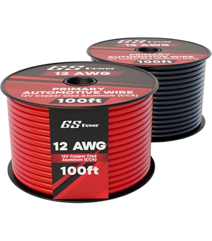 GearIT - Cable De Calibre 14 (50 Pies Cada Uno, Negro/rojo/azul