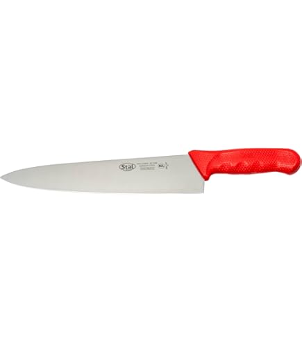 Winco Cuchillo De Chef De Grado Comercial De 8 Pulgadas Con Hoja De Acero Aleman Azul