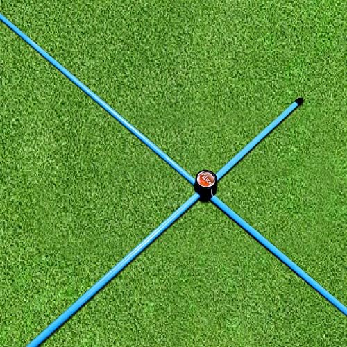 The Elixir Set of 2 Golf Alignment Stick Rods Training Aids + (2) 90 Degree Connector, 36 inches Rods fits in Your Golf Bag, Golf Swing Plane Aiming Putting Practice Trainer Aid Equipment Rod Sticks