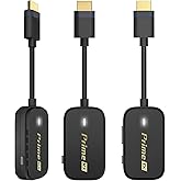 EZCast Pocket Prime Wireless HDMI Extender Kit &ndash; Dual Screen Streaming with 1 Transmitter &amp; 2 Receivers, Plug &amp; Play, 5GHz Wireless HDMI, 262FT Range, 1080P/60FPS for TV, Projector, Laptop &amp; Gaming