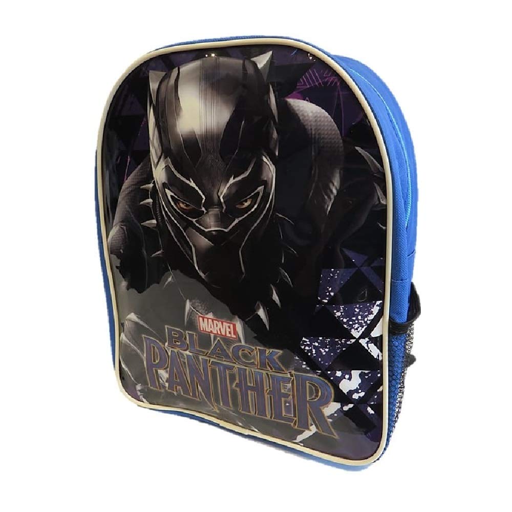 Black Panther Backpack with Mesh Side Pocket Avengers Movie School Bag Marvel Boys Rucksack for Children 31 cm x 24.5 cm