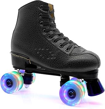 Amazon ローラースケート ローラースケート 女の子フラッシュpuホイール ローラーブレード 大人 ローラースケート 女の子 かわいい ローラーシューズ収納袋付き男女問わず 初心者大人 Mearcoo ローラースケート