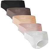 Angelhood Seamless Maternity Underwear for Women, Pregnancy Postpartum Panties No Show Bikini Under Bump Pack of 5, 3