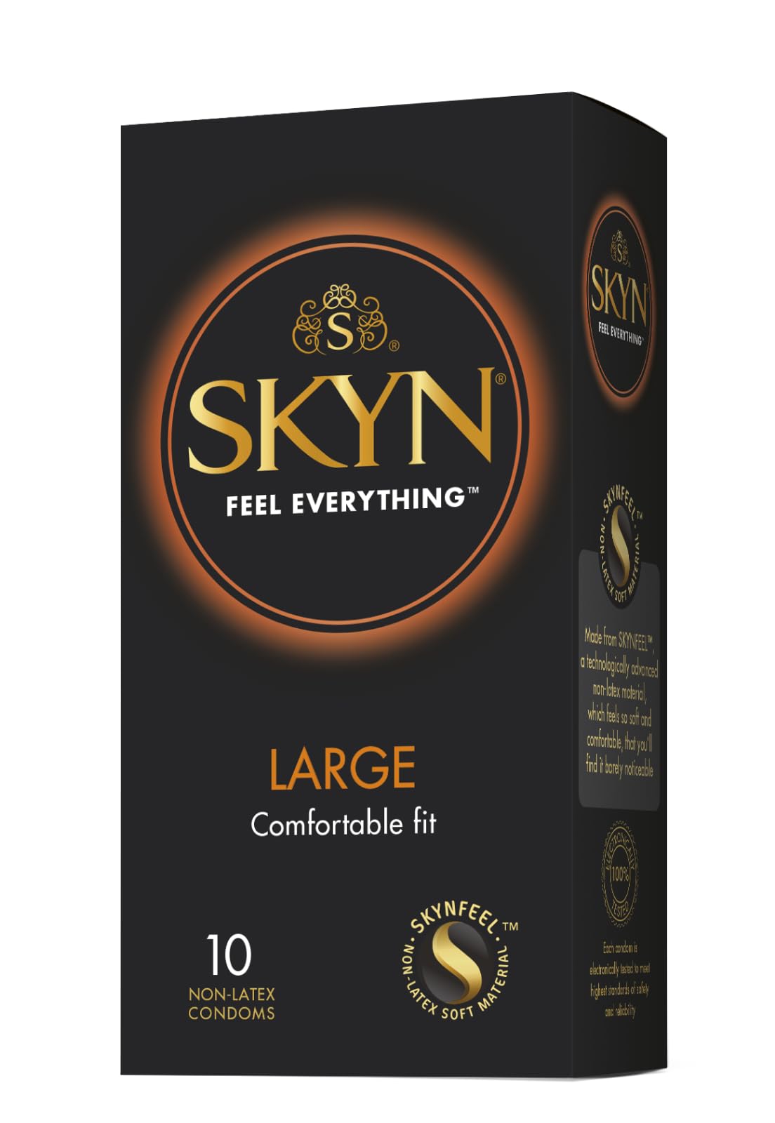 SKYN® Large (XL/King Size) Non-Latex Condoms, Pack of 10 x 1