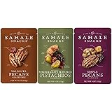 Sahale Snacks Glazed Nut Blends 3 Flavor Variety Bundle: (1) Sahale Snacks Maple Pecans With Walnuts, Cherries & Cinnamon, (1) Sahale Snacks Valdosta Pecans With Sweet Cranberries, Black Pepper & Orange Zest, and (1) Sahale Snacks Pomegranate Pistachios With Almonds, Cherries & Black Pepper, 4.0 Oz. Ea.