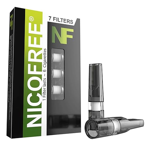 Nicofree Cigarette Safety Filters for Smoking Dokha, Medwakh Pipe, Cigarette  - 5 Packs (35 Filters in Total) (Black Filters) in Saudi Arabia