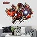 3D Wall Decor Stickers For Kids Room - Birthday and Theme Party Supplies Wall Decals (Iron Man)