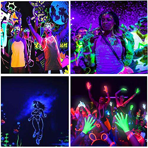 UV LED Black Light Bulb,A19 UV Bulb 8W Purple 60W Equivalent UVA Grade 395nm E26 Medium Base for Luminous Party Body Painting Decoration Special Effects Such as Fluorescent Poster 2 Pack