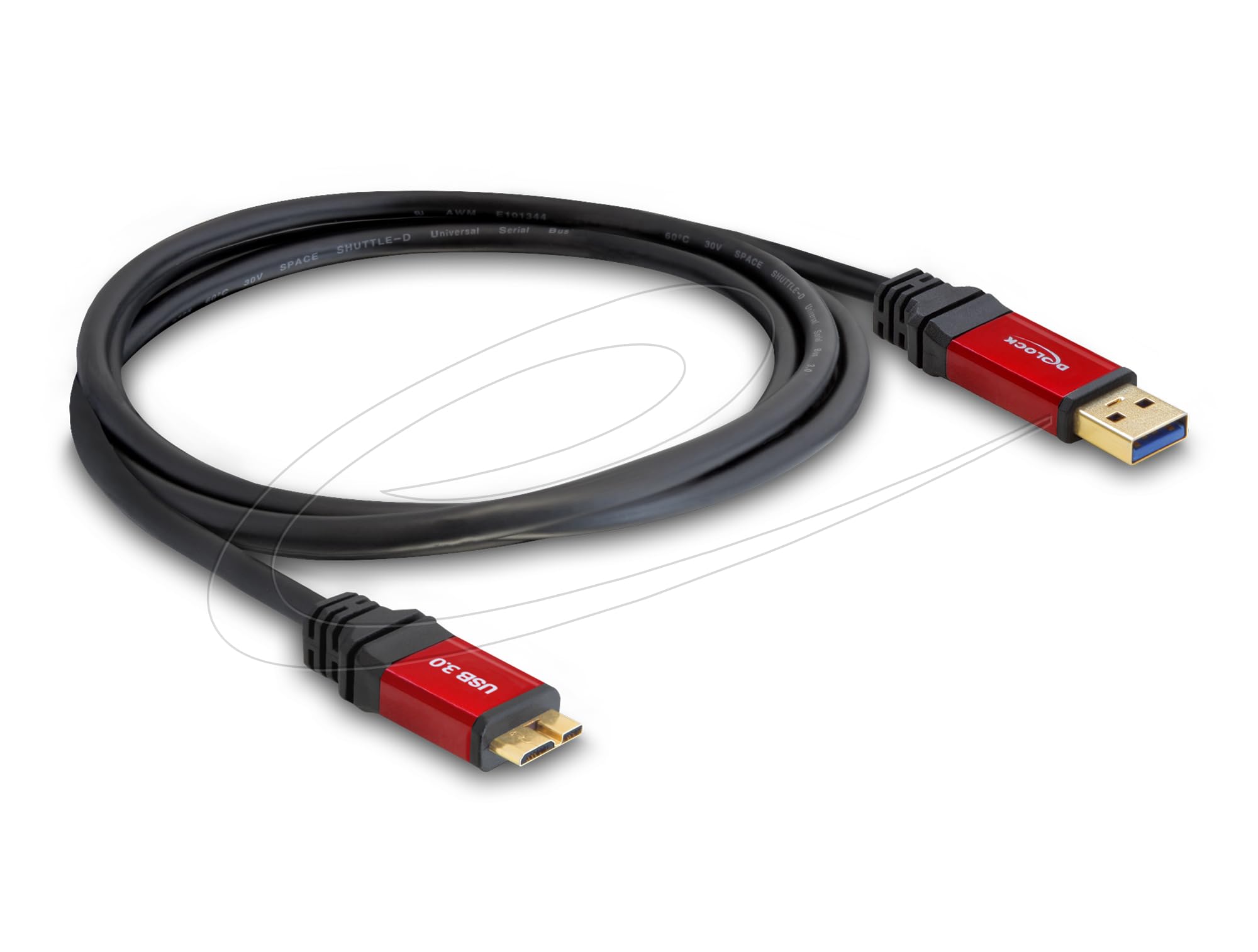 DeLock Cable USB 3.0 A to Micro B [SC] red 2m