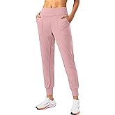 Soothfeel Women's Joggers with Zipper Pockets Petite/Regular/Tall High Waisted Athletic Workout Yoga Pants Joggers for Women