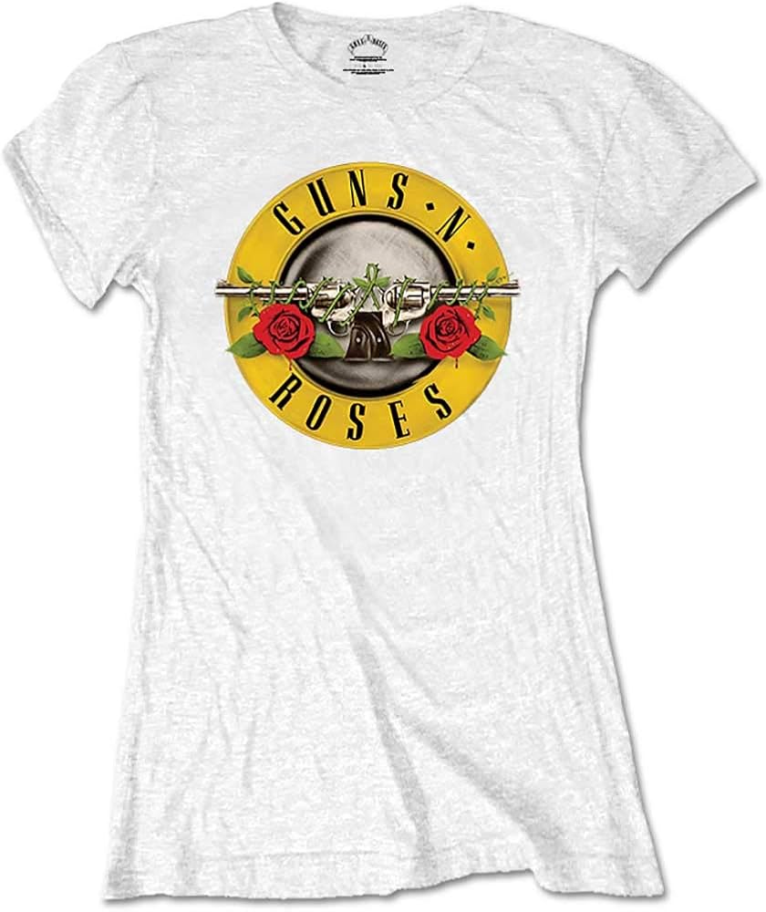Guns N Roses Women's GNRTSP04LW04 TShirt, White, XL Amazon.co.uk
