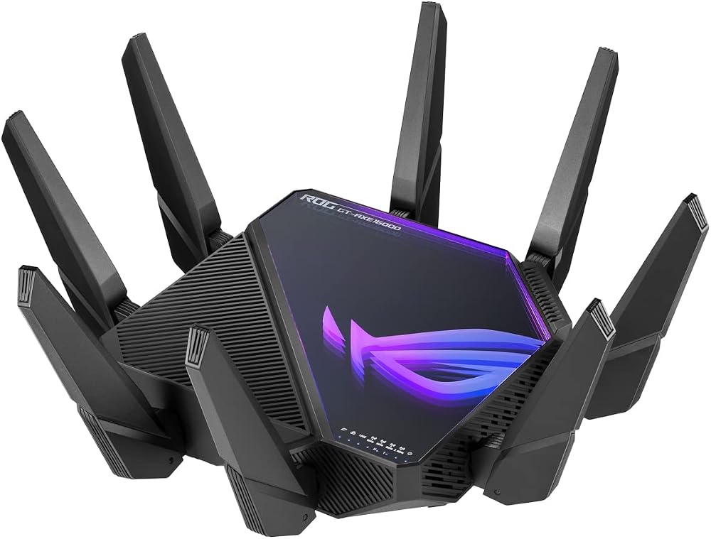 ASUS GT-AXE16000 WiFi 6E Router Quad-Band 6 GHz 10G WAN Ports VPN Fusion
