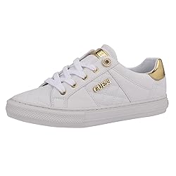 Guess Women's Loven Sneaker, White, 8.5