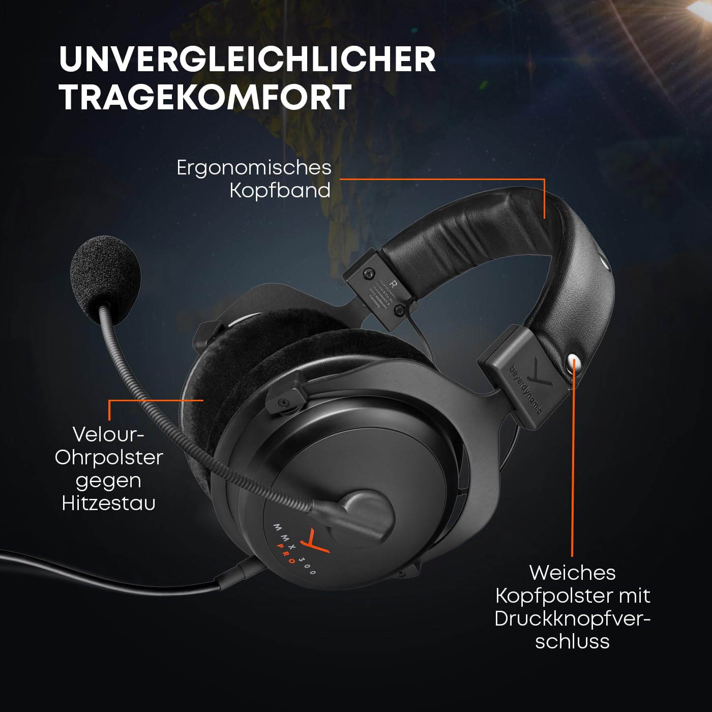 beyerdynamic MMX 300 PRO Gaming-Headset mit STELLAR.45-Treiber und Kondensatormikrofon, kabelgebundenes Gaming-Headset 8