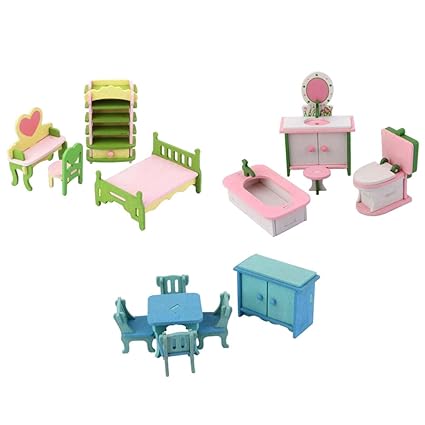 vintage wooden doll furniture