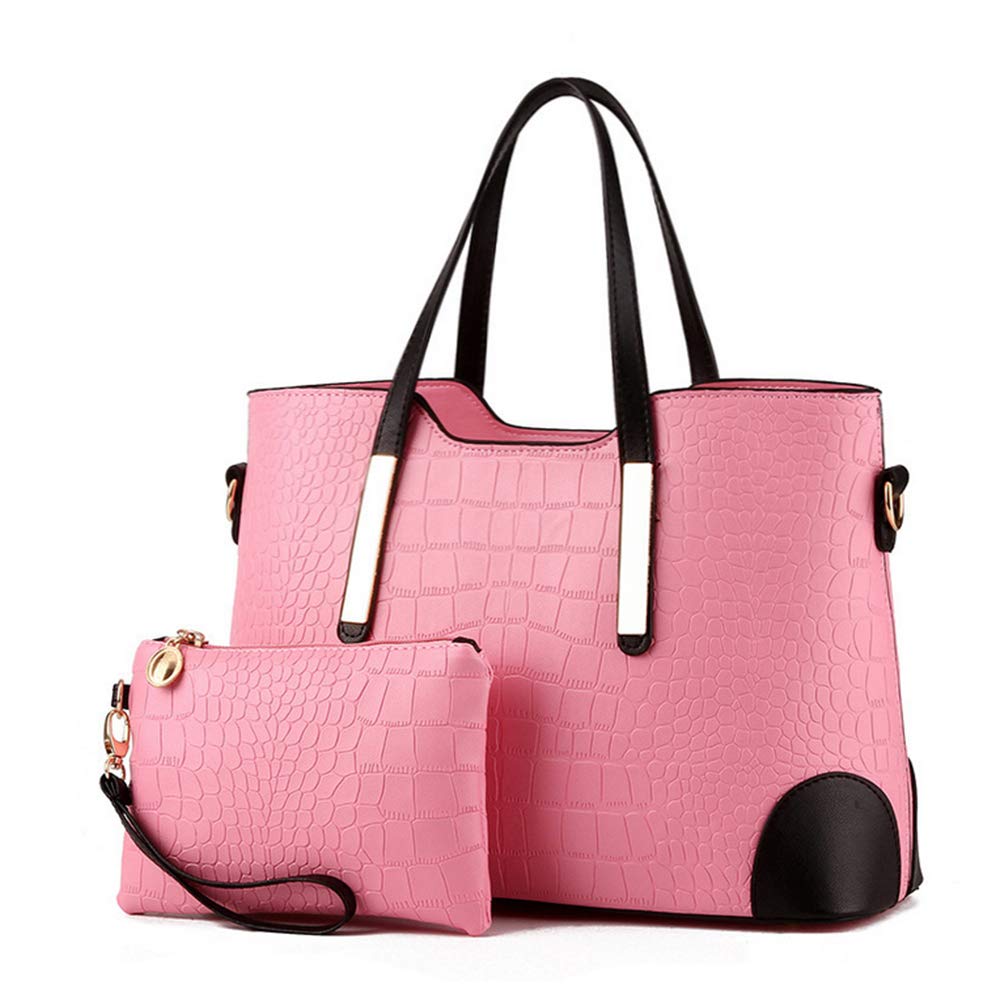 Chikencall® Women Clacssic Tote Bag Fashion Handbag And Purses Ladies Shoulder Bag Top Handle Satchel Wallet Set 2pcs