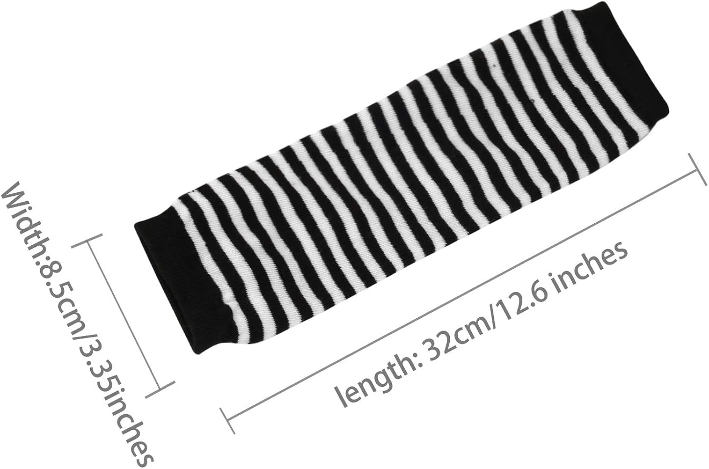 Allegra K White Black Stripe Print Stretchy Fingerless Arm Warmers Gloves Pair at  Women’s Clothing store