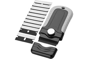 BATES CHOICE Bates- Razor Blade Scraper, Razor Scraper Set with 10 pcs Extra Blades, Window Scraper Tool, Glass Scraper Blades, Blade Scraper, Razor Blade Scraper Tool, Razor Scraper Tool