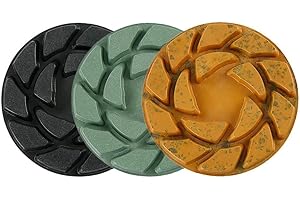 Dry and Wet Emery Polishing For Pads 4 Inch 100mm 3 Step Grits for Floor Machines Suitable for Marble Concrete Terrazzo For G