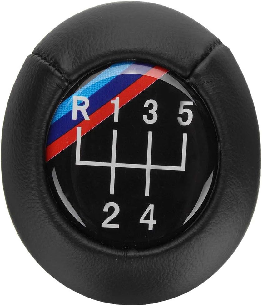 5 6 Speed Manual Gear Shift Knob with 3 Lines for BMW 3 5 6 Series E30 E34 E36 E38 E39 E46 E60 E90 PU Leather