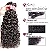 Yiroo Hair 10A Brazilian 100% Unprocessed Virgin Kinky Curly Human Hair Weave 3 Bundles Virgin Kinky Curly Hair Extensions Natural Black Color 95-100g/pc (8 10 12inch)