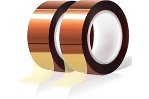 MEBMIK 2 Rolls 20mm x16m(52FT) Heat Tape High Temperature Heat Resistant Tape Heat Transfer Tape for Heat Sublimation Press Vinyl,No Residue