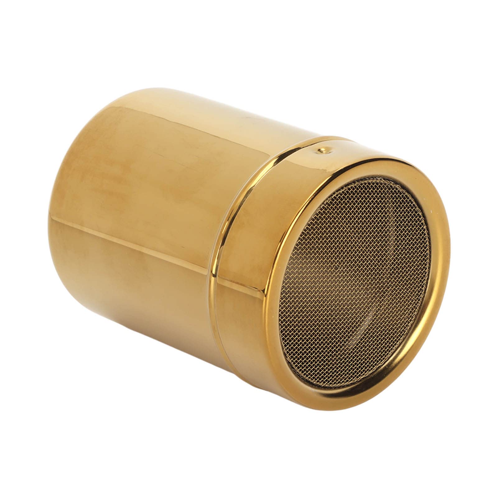 Photo 1 of Stainless Steel Powder Shaker, Coffee Cocoa Dredges with Fine Mesh Lid, 2.8 x 3.5 inch Powder Sugar Shaker for Coffee Cocoa Chocolate Cinnamon, Gold
