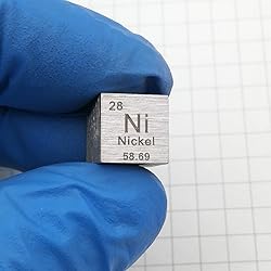 Nickel Cube - 10mm Pure Metal Element Cubes - Laser