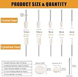 FOTYBEI 80PCS Wool Felt Polishing Buffing Wheel Dremel Rotary Tool 1/8" Shank view 3