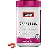 Swisse Grape Seed Extract Capsules | Grapeseed Extract Antioxidant Supplement |with Vitamin C for Skin & Collagen Support | 5 Month Supply