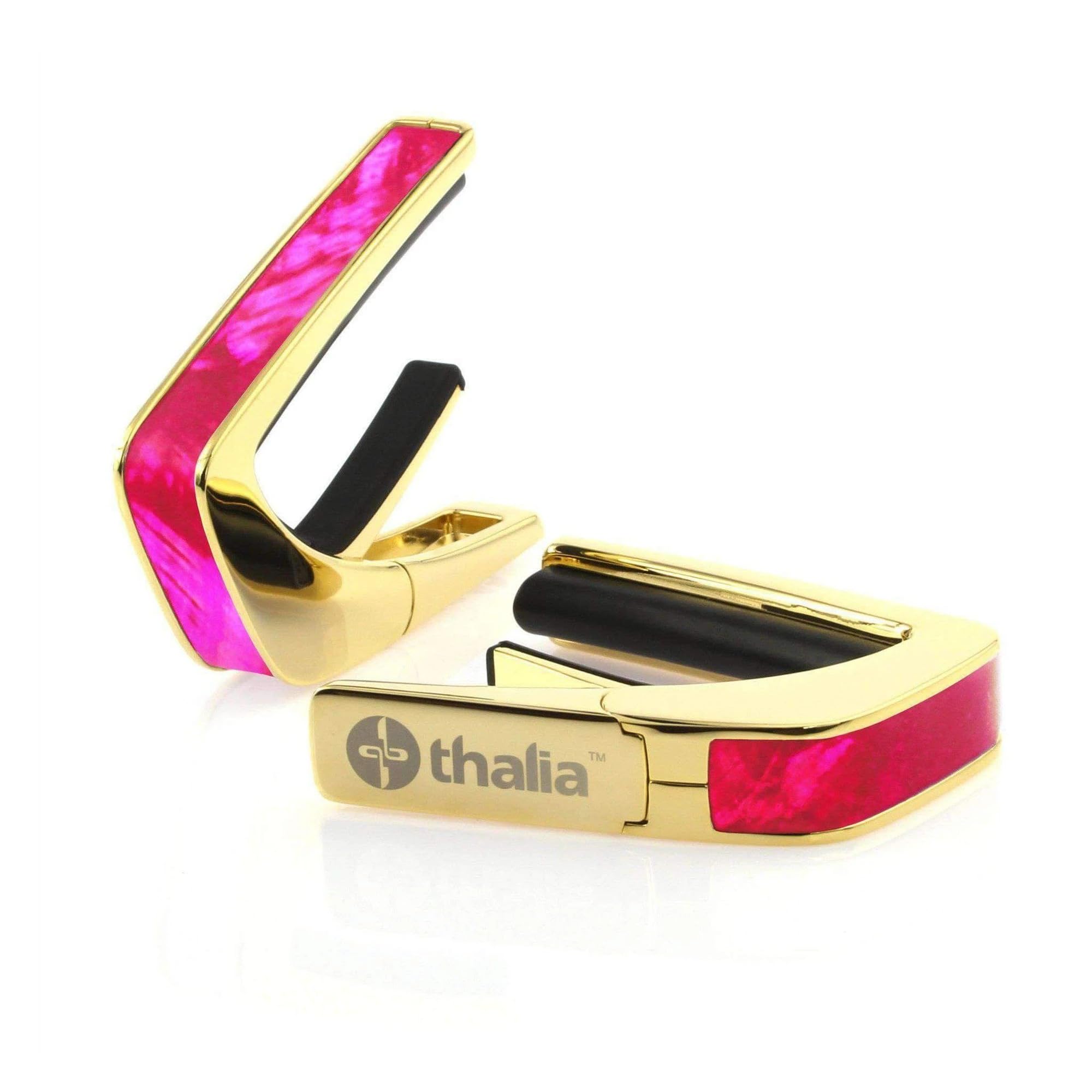 タリア カポ Thalia Capos Exotic Shell Series/PINK ANGEL WING カポタスト ギター 12インチフレットパッド付属 (24K GOLD/PINK ANGEL WING)商品画像