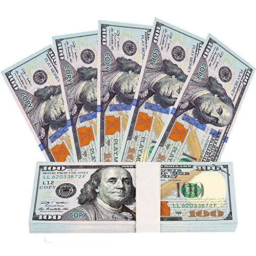 Muvopct Movie Prop Money $100 Dollar Bills Realistic, Fake Money