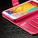 Note 3 Case, Galaxy Note 3 Case, Joopapa Galaxy Note 3 Luxury Fashion Pu Leather Magnet Wallet Flip Case Cover with Built-in Credit Card/ID Card Slots for Samsung Galaxy Note 3 N9000 (Pink)