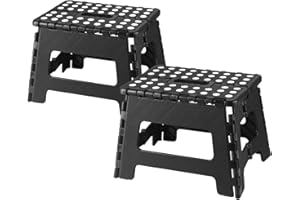 PandaEar 2 Pack 9 Inch Folding Step Stool, Lightweight Foldable Stool Kids Step Stool for Kitchen Bathroom Home Bedroom, Stur