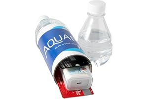 Diversion Safe Water Bottle Secret Stash Container AquaFin Bottled Water- Transparent Stash Water Bottler Secret Compartment 