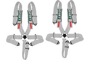 BESTZHEYU 5Point Racing Harness SFI with Ultra Comfort Heavy Duty Shoulder Pads Universal Polyester